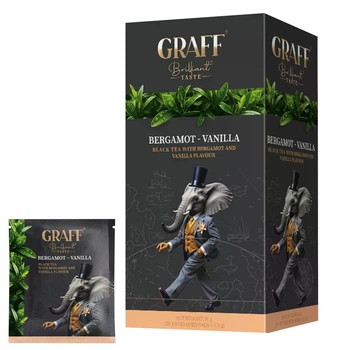 Чай чорний Graff Bergamot-Vanilla з ароматом бергамоту і ванілі 20 шт. х 1.5 г байховий