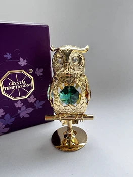 Фигурка Crystocraft со стразами Swarovski Сова 8 см 160437