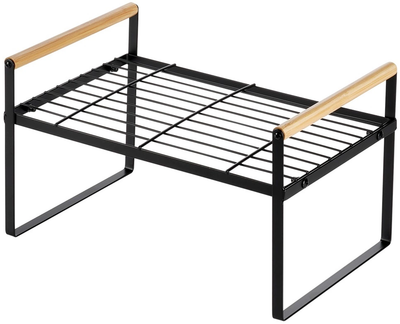 Półka kuchenna Vilde 229228 metalowa 33 x 21 x 19.5 cm Czarna (5904316497224)