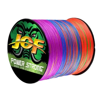 Плетений шнур для риболовлі JOF Power Strong 300 м ×4 #0.6 0.12 мм,12 lb 5.4 кг multicolor