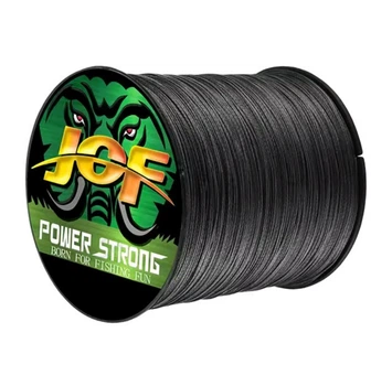 Шнур рыболовный плетёный JOF Power Strong 300 м ×4 #0.6 0.12 мм,12 lb 5.4 кг 300м black