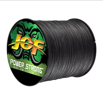 Шнур рыболовный плетёный четырёхжильный JOF Power Strong ×4 300 м 1.0# 0.16 мм 20 lb 9.07 kg Black