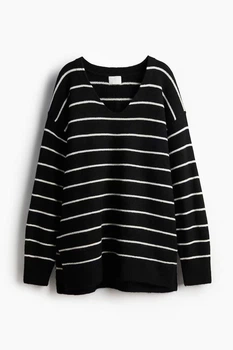 Свитер оверсайз в составе с шерстью H&M 1089158002c49 M комбинированный (100005317)