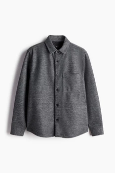 Пальто-сорочка оверсайз H&M 1227910003c48 M сіра (100002646)