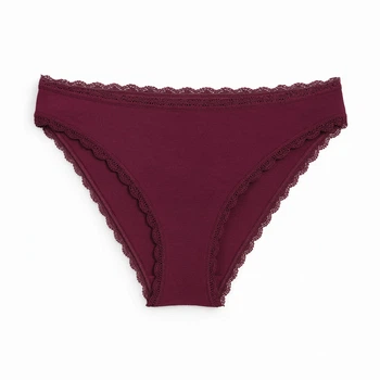 Трусики из хлопка C&A 22266614c49 XL бордовый (100005870)