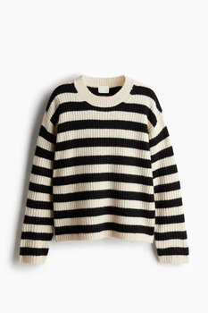 Свитер в составе с шерстью H&M 1082853009c48 XS комбинированный (100002589)