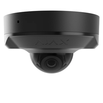 8 Mp проводная IP-камера Ajax DomeCam Mini 2.8 мм черная охранная камера с ИК подсветкой для видеонаблюдения (YU-GT_33A)