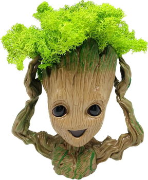 Кашпо з мохом Грут Groot G4 фігурна для декору будинку та офісу зелена рослина для інтер'єру (VIL-O_33P)