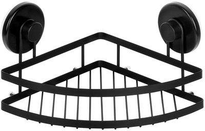 Półka pod prysznic Bathroom Solutions 567047 na przyssawki metalowa Czarna (8721037111744)