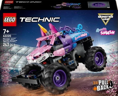 Zestaw klocków LEGO Technic Monster Jam Sparkle Smash z napędem typu pull-back 243 elementy (42220)