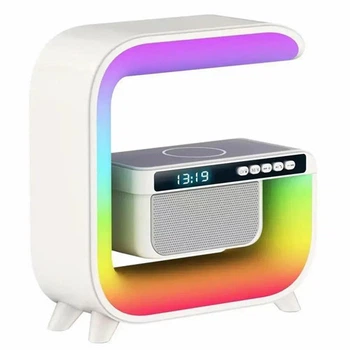 Акумуляторний нічник G-Smart G3 mini RGB із вбудованою Bluetooth колонкою для дому та офісу світильник із зарядкою для телефону (LIV-S_11C)