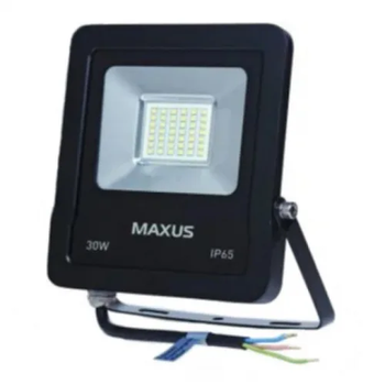 Светодиодный прожектор Maxus pro version Flood 30W 2850лм IP65 для наружного освещения фасадов и бассейнов черный (IS-OP_22-G)