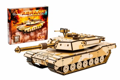 Дерев'яний 3D конструктор PuzzleOK "Абрамс"