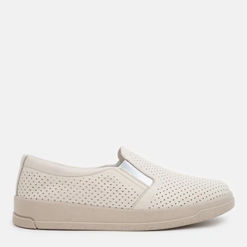 Женские слипоны кожаные Prime Shoes 262 Leather 25-262-39012 38 25 см Молочные (PS_2000000201702)