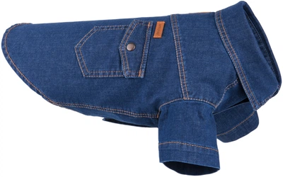 Koszula dla psów Amiplay Denim 40 cm Granatowa (5907563277182)