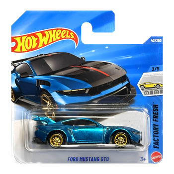 Машинка Базовая Hot Wheels Ford Mustang GTD Super Treasure Hunt STH Factory Fresh 1:64 JJM16 Blue