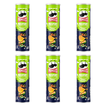 Набор Чипсы 6шт Pringles Passport Flavours Mexican Style Cheesy Jalapeno 165g