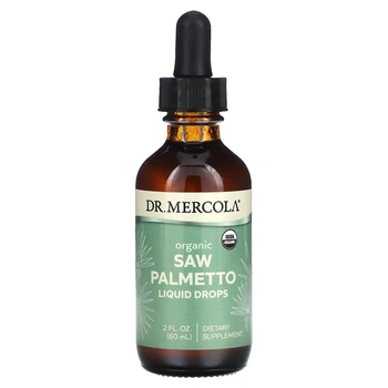 Со пальметто, Saw Palmetto, Dr. Mercola, органік, рідкі краплі, 60 мл