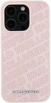 Etui Karl Lagerfeld Quilted K Pattern do Apple iPhone 15 Pro Max Pink (KLHCP15XPQKPMP)