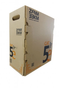 Кабель звита пара ЗЗЦМ UTP Cat.5e, 4x2x0.51, мідь, внутрішній, бухта 305 м Ethernet LAN Internet мережевий кабель UTP 100% Cu