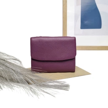 Гаманець жіночий натуральна шкіра Genuine Leather фіолетовий 5055 purple