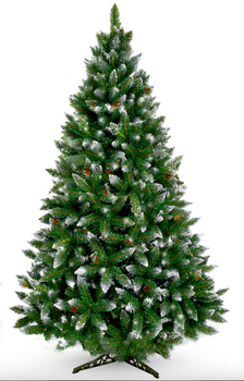 Сосна декоративна Kadax Este засніжена з шишками ПВХ 180 см K5552 (5903699446942)