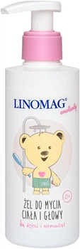 Дитячий гель-шампунь для голови та тіла Linomag очищувальний 400 мл (5900558001755)