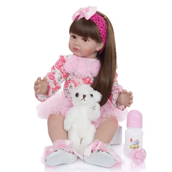 Силіконова Колекційна Лялька Реборн Reborn ( Вінілова дівчинка Marta Doll ) Висота 60 см