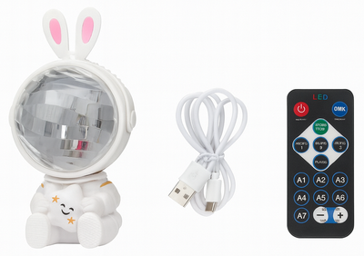 Настільний нічник Berger 1055-NL-5 White Rabbit LED RGB 5 Вт з пультом та акумулятором