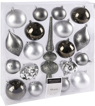 Набір ялинкових кульок Vilde 839140 ударостійкі 6-13 см 19 шт (8719987908095)