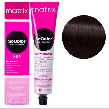 Крем-краска Matrix SoColor Pre-Bonded Cream Permanent №5BV Темный медный каштан 90 мл