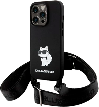 Etui Karl Lagerfeld Crossbody Choupette do Apple iPhone 15 Pro Max Black (KLHCP15XSCBSCNK)