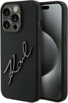 Etui Karl Lagerfeld Karl Script do Apple iPhone 15 Pro Black (KLHCP15LSKSBMCK)