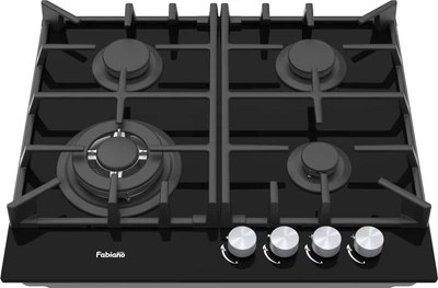 Варильна поверхня газова Fabiano FHG 1044 VGHT2 Black Glass