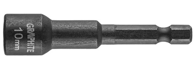 Головка торцева GRAPHITE, 1/4", ударна з магнітом, 10х65мм, сталь S2 (00124168)