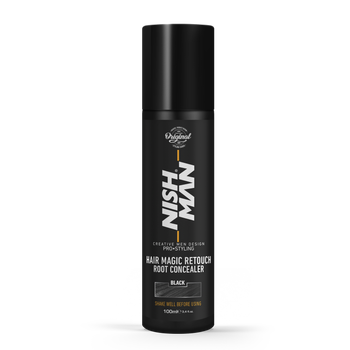Спрей камуфляж для сивого волосся чорний Nishman Magic Retouch "Black" 100ml