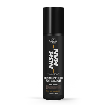 Спрей камуфляж для сивого волосся темно-коричневий Nishman Magic Retouch "Dark Brown" 100ml
