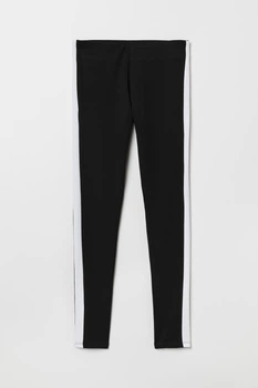 Легінси з щільного трикотажу для жінки H&M 0189616-006 XS чорно-білий