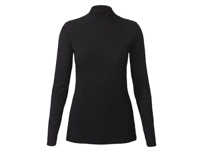 Гольф-водолазка в рубчик для жінки Esmara LYCRA® 428044 L чорний