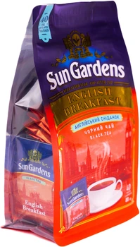 Чай черный Sun Gardens English Breakfast 40 пакетиков-конвертов по 2 г (SG550)