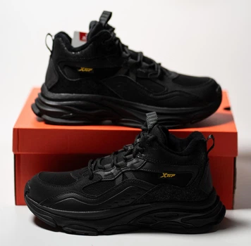 Мужские зимние кроссовки на меху Xtep Otdoor Shoes 976419370002-4 Black 47 30 см (11112214)