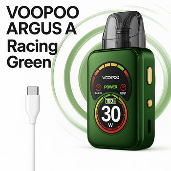 Pod система многоразовая Voopoo Argus A Racing Green сигарета электронная 1100 мАч электронка ВуПу Аргус до 30 Вт подик с регулируемой мощностью