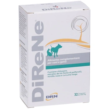 Dietetyczna mieszanka paszowa Geulincx DiReNe wspomagająca nerki u psów i kotów 32 tabletki (8032644300873)