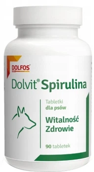 Witaminy Dolfos Dolvit Spirulina witalność i zdrowie u psów 90 tabletek (5902232644067)