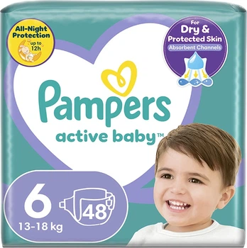 Підгузки Pampers Active Baby 6 Extra Large 13 - 18 кг 48 шт (8001090949219)