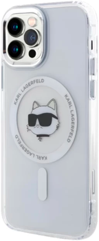 Панель Karl Lagerfeld IML Metal Choupette Head MagSafe do Apple iPhone 15 Pro White (KLHMP15LHLSCHH)