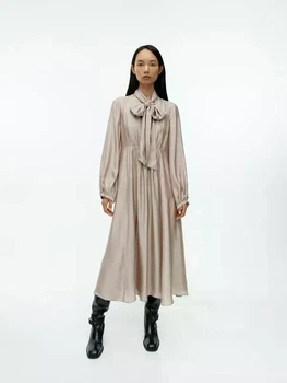 Сукня ARKET tie-neck satin dress 12108530001 42