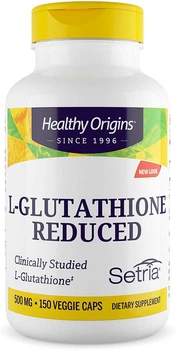 Глутатион, L-Glutathione, Healthy Origins, Setria, пониженный, 500 мг, 150 капсул