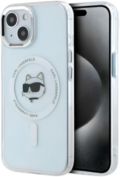 Панель Karl Lagerfeld IML Metal Choupette Head MagSafe do Apple iPhone 15 White (KLHMP15SHLSCHH)