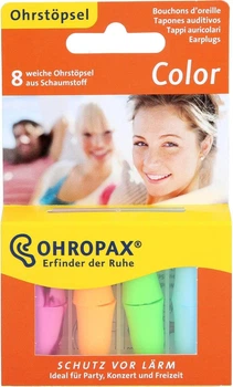 Пинни беруши для сна Ohropax Color с уровнем приглушения 35 дБ